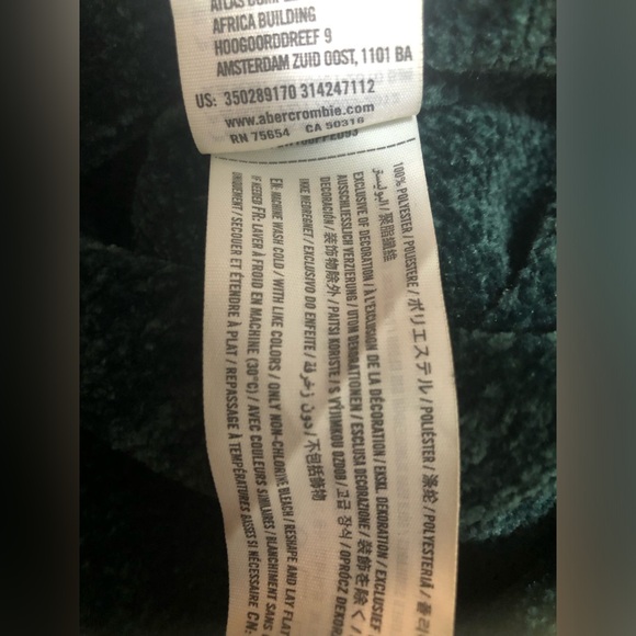 Hollister V-Neck Chenille Forest Green Sweater - Size S - Picture 6 of 6